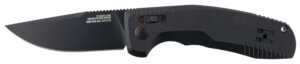 S.O.G SOG15380157 SOG-TAC Auto 3.43″ Folding Plain Black TiNi Cryo D2 Steel Blade Black Micro-Textured Anodized Aluminum Handle Includes Pocket Clip