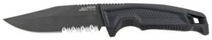 S.O.G SOG17220257 Recondo FX 4.60″ Fixed Part Serrated Satin TiNi Full Tang Cryo 440C SS Blade/ Black Overmolded GRN Handle