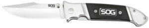 S.O.G SOG-FF38-CP Fielder 3.30″ Folding Clip Point Plain Satin 7Cr17MoV SS Blade Black G10 Handle Includes Belt Clip