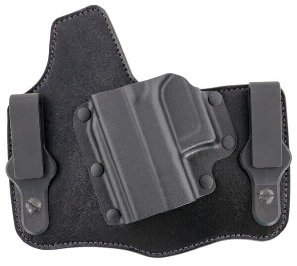 Galco KT801RB KingTuk Deluxe IWB Black Kydex/Leather UniClip Fits Glock 43 Fits Glock 43X Fits Springfield Hellcat Pro Left Hand