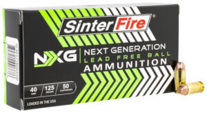 SinterFire Inc SF40125NXG Next Generation (NXG)  40 S&W 125 gr Lead Free Ball 50rd Box