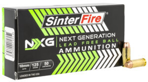 SinterFire Inc SF10125SD Special Duty (SD) 10mm Auto 125 gr Lead Free Frangible Hollow Point 20rd Box