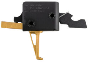 CMC Triggers 91503GF Drop-In Gold Finger Single-Stage Flat Trigger with 3-3.50 lbs Draw Weight & Gold Finish for AR-15AR-10 Ambidextrous