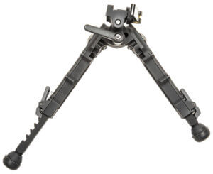 Accu-Tac BRASQDG204 BR-4 G2 Arca Spec Bipod made of Black Hardcoat Anodized Aluminum with ARCA Style Rail Attachment Steel Feet & 5.75″-8.25″ Vertical Adjustment
