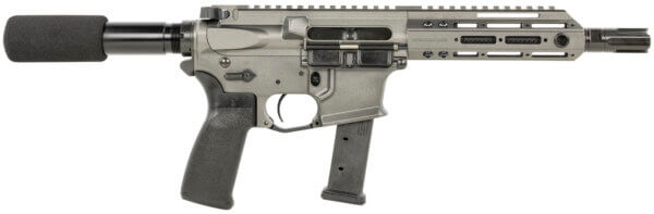 Christensen Arms 8011103302 CA9MM 9mm Luger 7.50″ 21+1 Tungsten Gray Cerakote Black Buffer Tube Stock Polymer Grip