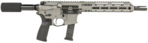 Christensen Arms 8011103402 CA9MM 9mm Luger 10.50″ 21+1 Tungsten Gray Cerakote Black Buffer Tube Stock Polymer Grip