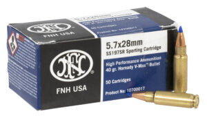 FN 10700012 High Performance Target 5.7x28mm 27 gr Lead Free Hollow Point 50rd Box