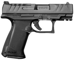 Walther Arms 2849313 PDP F-Series 9mm Luger 15+1 3.50″ Black Steel Barrel  Black Optic Ready/Serrated Slide  Black Polymer Frame w/Picatinny Rail  Black Performance Duty Texture Grips  Ambidextrous