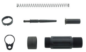TacFire MAR139C Short Buffer Tube System Black Anodized Aluminum with QD End Plate for AR Pistol Platform