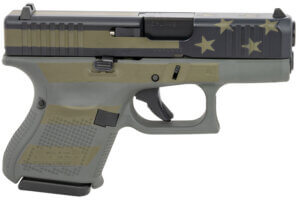 Glock UA265S204OP G26 Gen5 Subcompact 9mm Luger 3.43″ Barrel 10+1 Operator Flag Cerakote Frame & Front Serrated Slide Modular Backstrap Safe Action Trigger