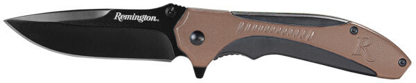 Remington Accessories 15669 Sportsman Folding 8Cr13MoV SS Blade Black/Tan G10 Handle Includes Pocket Clip