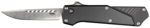 Southern Grind SG12030020 Arachnid 3.20″ OTF Drop Point Plain Satin PVD Coated S35VN SS Blade Black Aluminum Handle Features Blood Groove on Blade Includes Pocket Clip