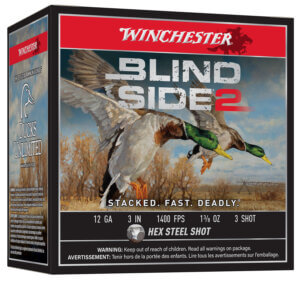 Winchester Ammo XBS1233 Blind Side 2 12 Gauge 3″ 1 3/8 oz 1400 fps 3 Shot 25rd Box