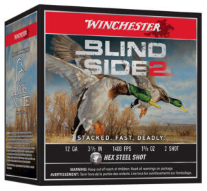 Winchester Ammo XBS123BB Blind Side 2 12 Gauge 3″ 1 3/8 oz 1400 fps BB Shot 25rd Box