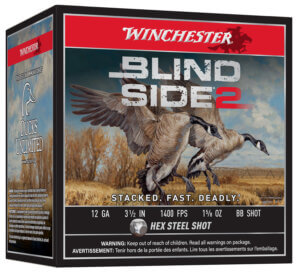 Winchester Ammo XBS12LBB Blind Side 2 12 Gauge 3.50″ 1 5/8 oz 1400 fps BB Shot 25rd Box