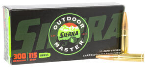Sierra A211633 Outdoor Master 300 Blackout 115 gr Hollow Point (HP) 20rd Box