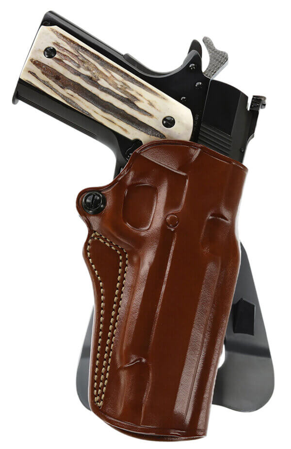 Galco SM2212R Speed Master 2.0 OWB Tan Leather Paddle Fits 1911 Fits 5″ Barrel Right Hand