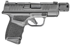 Springfield Armory HC9389BTOSP Hellcat Micro-Compact RDP 9mm Luger 13+1/11+1 3.80″ Threaded/Compensated Barrel Black Polymer Frame w/Picatinny Acc. Rail & Adaptive Grip Texture Optic Ready Slide