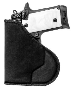 Sentry 35WB02BK HexGrip  IWB/Pocket Black Nylon For 2-3″ Sm Revolver  Except 5 Shot Ambidextrous