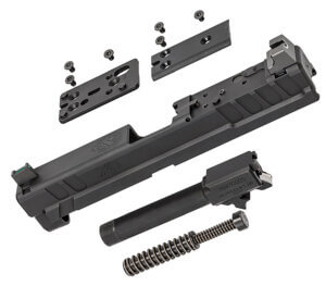 Springfield Armory XD4902 XD OSP  9mm Luger 4 Barrel  Black Steel Slide for Springfield XD with Optics Cut  Suppressor Height Night Sights  Includes Cover Plates”