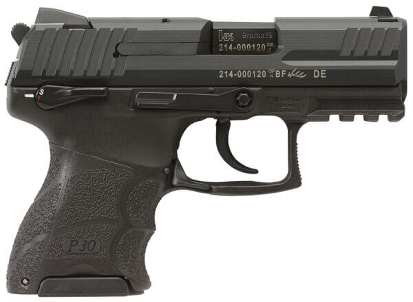 HK 81000085 P30SK Subcompact V1 Light LEM *MA Compliant 9mm Luger 3.27″ 10+1 (2) Black Black Steel Slide Black Interchangeable Backstrap Grip