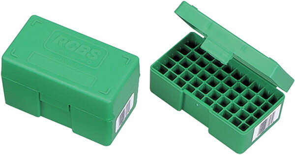 RCBS 86905 Ammo Box for Medium Pistol Green Plastic