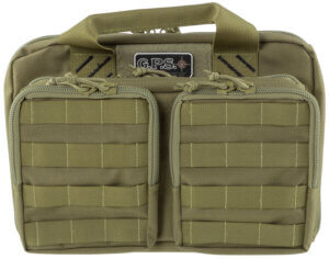 GPS Bags T1312PCT Tactical Quad +2 Tan 1000D Polyester with YKK Lockable Zippers 8 Mag Pockets 2 Ammo Front Pockets Visual ID Storage System & Holds Up To 6 Handguns