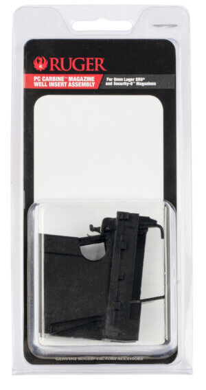 Ruger 90653 Magazine Well Insert Assembly  Ruger PC Carbine 9mm Luger/40 S&W Compatible With Ruger SR-Series & Security-9 Magazines  Flush Fit  Black Polymer