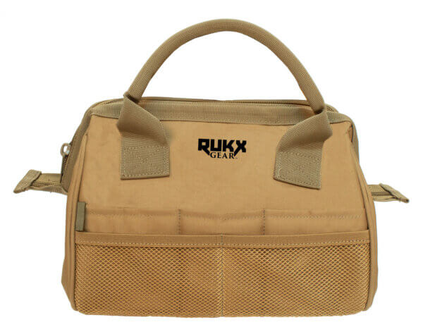 Rukx Gear ATICTTBT Tool Bag Water Resistant Tan 600D Polyester with Internal Organization Pockets Reinforced Hard Brass & Non-Rust Zippers 9″ x 12″ x 9.50″ Dimensions
