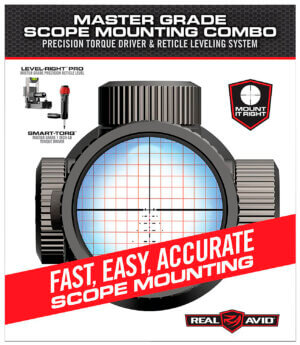 Real Avid AVMSMK Master Grade Scope Mounting Combo Includes Torque Driver and Reticle Leveling System