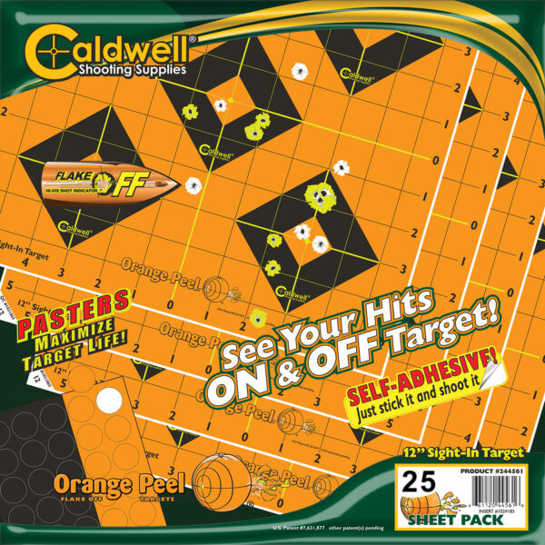 Caldwell 1166105 Orange Peel  Black/Orange Self-Adhesive 25 Sheets