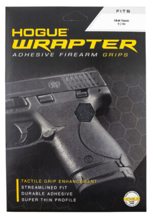 Hogue 18449 Wrapter Adhesive Grip made of Heavy Grit with Black Finish for S&W M&P Shield 9  40