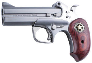Bond Arms BARR Rustic Ranger 45 Colt (LC) 410 Gauge 2rd Shot 4.25″ Matte Stainless Stainless Stainless Steel Frame Rosewood w/Integrated Star Grips