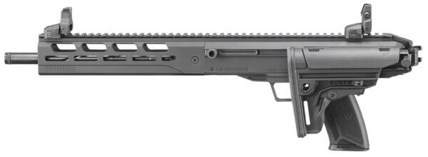 Ruger 19300 LC Carbine 5.7x28mm 16.25″ Threaded Barrel 20+1 Black Folding Stock OEM Flip-Up Sights