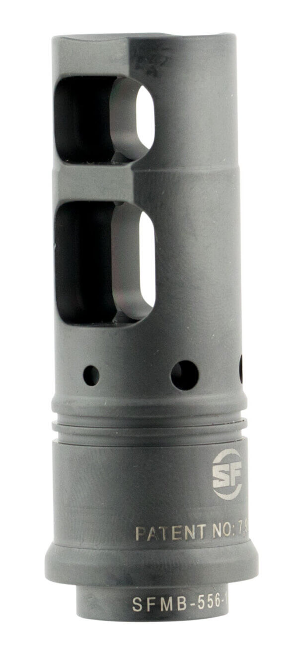 SureFire SFMB3383424 SOCOM Muzzle Brake Black DLC Stainless Steel with 3/4-24 tpi Threads & 2.60″ OAL for 338 Cal AR-Platform”