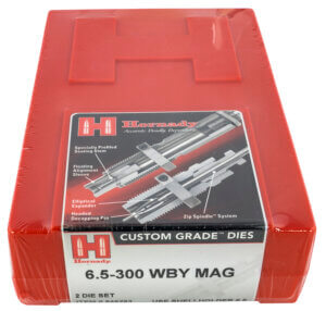 Hornady 546283 Custom Grade Series IV 2-Die Set for 6.5-300 Wthby Mag Includes Sizing/Seater