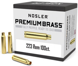 Nosler 10128 Premium Brass Unprimed Cases 17 Rem Rifle Brass 100 Per Box