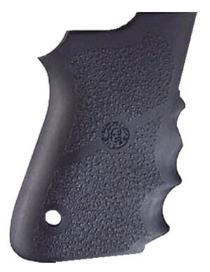 Hogue 10000 Monogrip  Black Rubber with Finger Grooves for S&W K  L Frame with Square Butt