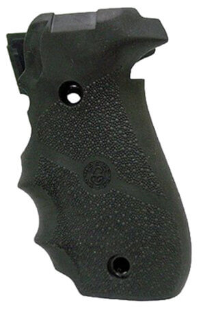 Hogue 19002 Conversion Monogrip  Black Rubber with Finger Grooves for S&W K  L Frame with Round Butt