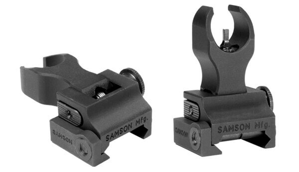 Samson 020003301 Quick Flip Front Sight Gas Block Extended Height (A2) Black Hardcoat Anodized Flip Up for AR-15