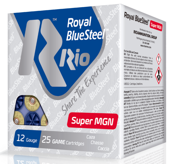 Rio Ammunition RBSSM40BB BlueSteel Royal 12 Gauge 3.50″ 1 3/8 oz 2 Shot 25rd Box