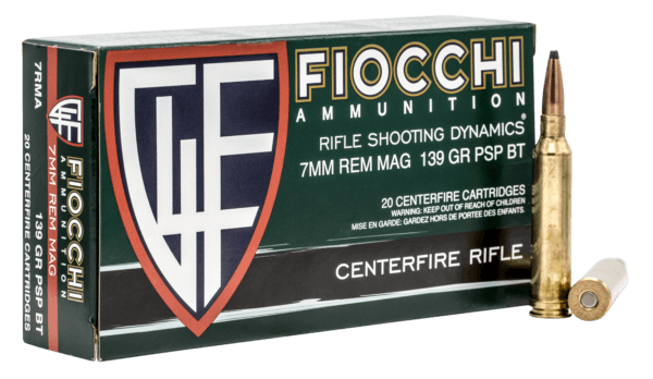 Fiocchi 7RMA Field Dynamics Hunting 7mm Rem Mag 139 gr Pointed Soft Point (PSP) 20rd Box