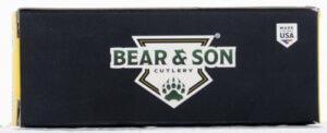 BEAR & SON BUTTERFLY KNIFE 3.58 BLACK/SS CLIP POINT