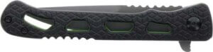 SCHRADE KNIFE SEVR CLEAR FLDR 3.5 AUS-10 BLACK/SEE THROUGH