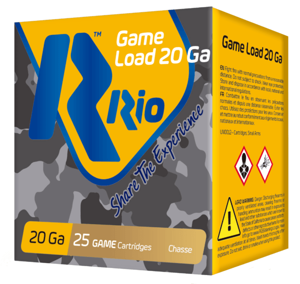 Rio Ammunition RC208 Game Load Heavy Field 20 Gauge 2.75″ 1 oz 8 Shot 25rd Box