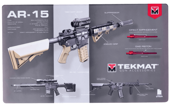 TekMat TEK42AR15WPD AR-15 Weapons Platform Design Door Mat Multi Color Rubber 42″ Long AR-15 Weapons Platform