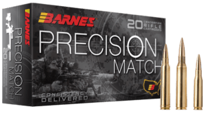 Barnes Bullets 30831 Precision Match Centerfire Rifle 6.5 Grendel 120 gr Open Tip Match Boat-Tail 20rd Box