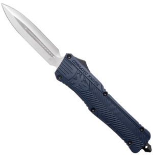 CobraTec Knives LNYCTK1DAGNS CTK-1 Large 3.75″ OTF Dagger Plain D2 Steel Blade/NYPD Blue Aluminum Handle Features Glass Breaker Includes Pocket Clip
