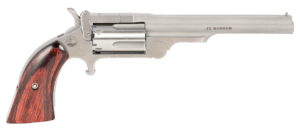 North American Arms 22MR4 Ranger II 22 WMR Caliber with 4″ Barrel 5rd Capacity Cylinder Overall Stainless Steel Finish & Rosewood Boot Grip