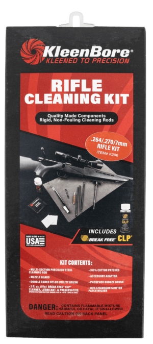 KleenBore K204 Rifle Classic Cleaning Kit .25/ .243/ 6.5mm Cal